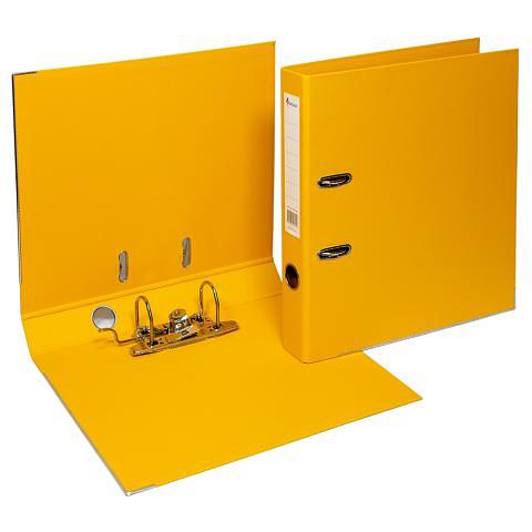 Папка-регистратор, А4, 50 мм, ПВХ/ПВХ, желтый, Forpus фото 1