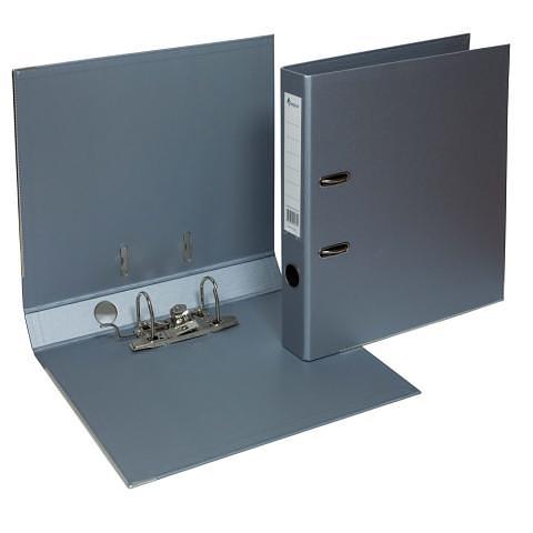 Папка-регистратор, А4, 50 мм, ПВХ/ПВХ, серый, Forpus фото 1