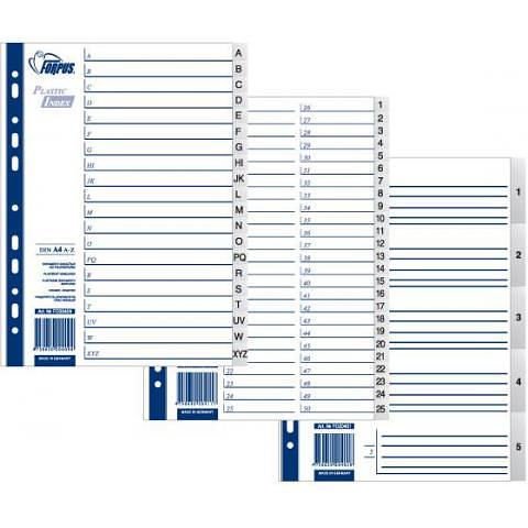 Разделители пластиковые А4, 1-10, серый, Forpus фото 1