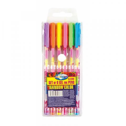 Набор гелевых ручек 0,8мм, RAINBOW, 6 цветов (стержень 6в1) Centrum фото 1