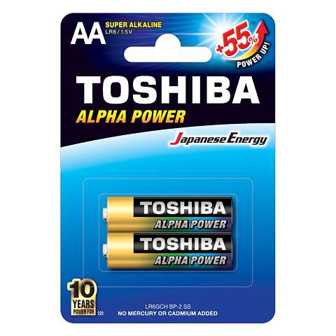 Батарейка Toshiba Alfa Power, AA/LR6 GCH BP-2, 2 шт фото 1