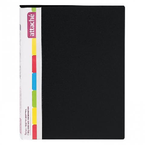 Папка-скоросшиватель с пружинным механизмом, 17 мм, черный, Attache F612/07 фото 1