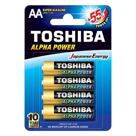Батарейка Toshiba Alfa Power, AA/LR6 GCH BP-4, 4 шт фото 1