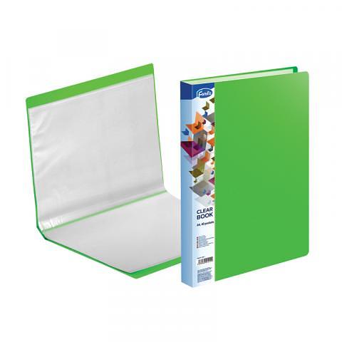 Папка файловая с 40 карманами, А4, 0,70/0,03 мм, ПВХ, зеленый, Forofis фото 1