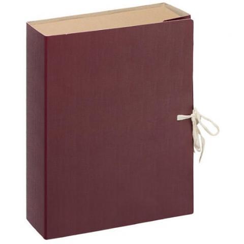 Папка архивная с завязками 80 мм, картон/бумвинил, бордовый Attache Economy фото 1