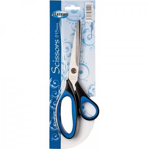 Ножницы из нерж. стали 215 мм, пластиковые ручки с каучуковыми вставками Centrum фото 1