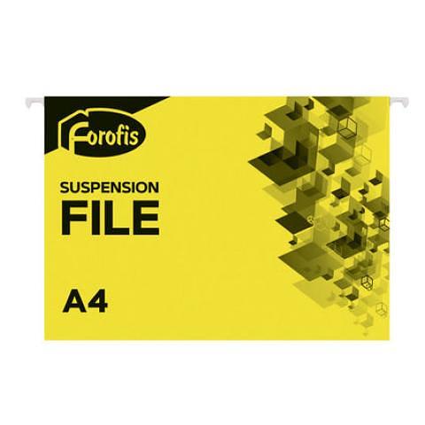 Папка подвесная А4, желтый, картон 200 г/м2, Forofis фото 1