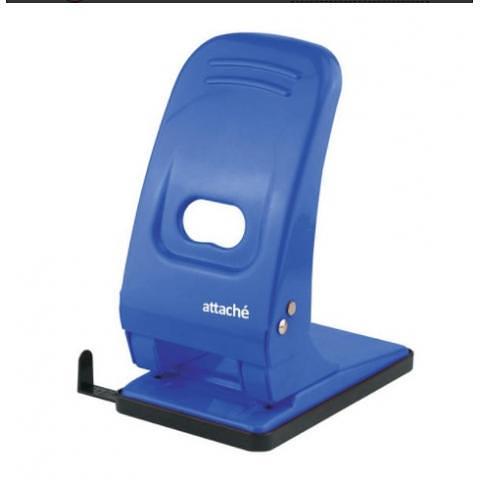 Дырокол до 60 л., синий, с линейкой, Attache Economy фото 1