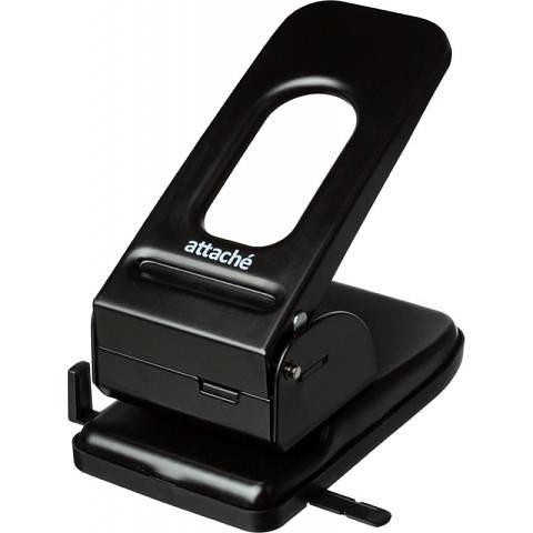 Дырокол до 60 л., черный, с линейкой, Attache Economy фото 1