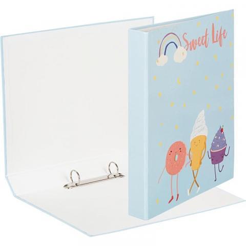 Папка на двух кольцах D-25мм, А4, ширина 35мм, ламинированный картон, Attache Selection Sweet Life фото 1