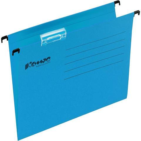 Папка подвесная А4+ (Foolscap), синий, картон 224 г/м2, до 200 л., Комус фото 1