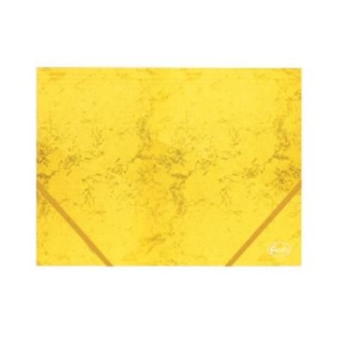 Папка для бумаг на эластичных резинках, А4, картон, 350 г/м2, желтый, Forofis фото 1