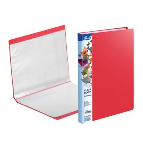 Папка файловая с 30 карманами, А4, 0,60/0,03 мм, ПВХ, красный, Forofis фото 1