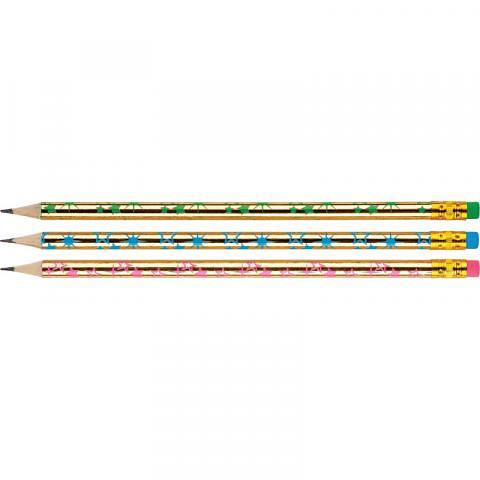 Карандаш простой HB, с ластиком, заточенный, корпус ассорти, в друме, Centrum фото 1