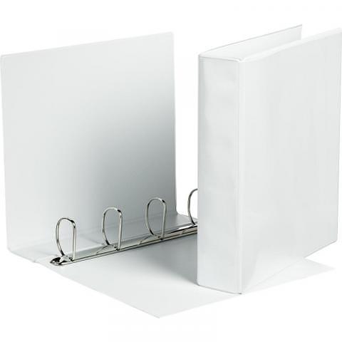 Папка презентационная на четырех кольцах D-50мм, А4, ширина 75мм, белый, Attache фото 1