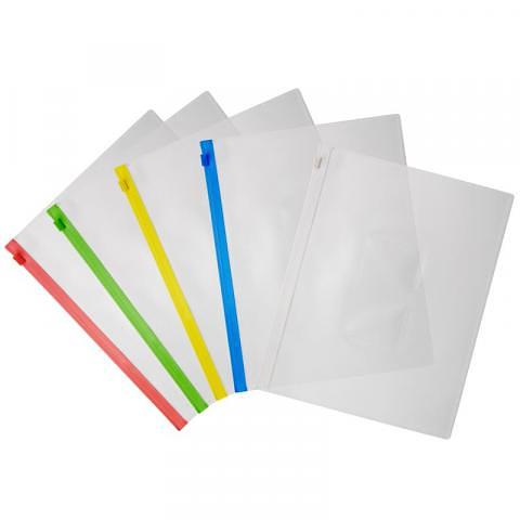 Папка-конверт на молнии А5, ассорти, 5шт, Attache фото 1