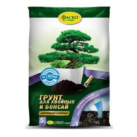Грунт для хвойных и бонсай, Цветочное Счастье, Фаско, 5 л фото 1