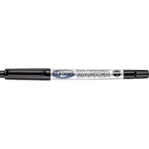 Маркер перманентный для CD/DVD дисков двухсторонний, 0,5 мм/2,0 мм, черный, Centrum фото 1