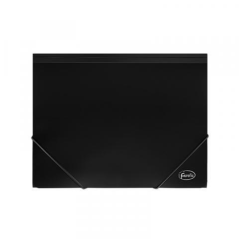 Папка для бумаг на эластичных резинках А4, 0,50мм, ПП, черный, Forofis фото 1