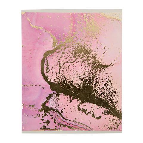 Тетрадь общая на скобе А5, 48 л., клетка, Gold marble, сиреневый, SVT_480421_05, SVETOCH фото 1