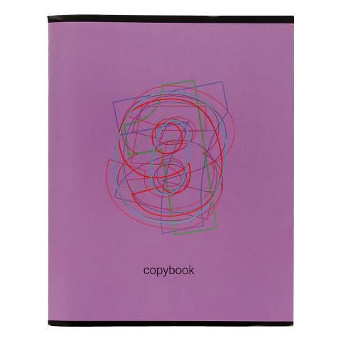 Тетрадь общая на скобе А5, 96 л., клетка, Шрифты, фиолетовый, SVT_961221_02, SVETOCH фото 1