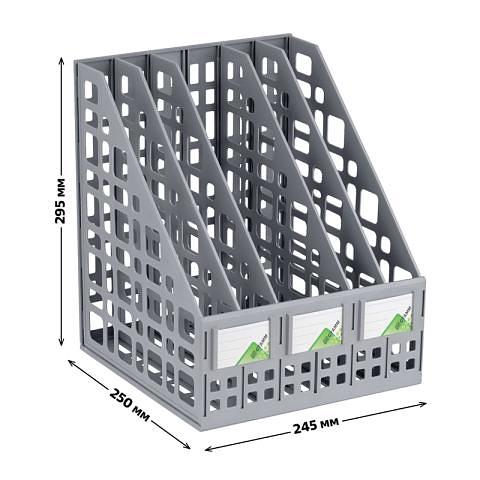 Лоток вертикальный сборный 5 отделений, серый, СТАММ ЛТ84 фото 1