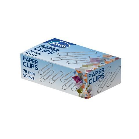 Скрепки 78мм круглые никелированные, 50шт, Forofis фото 1