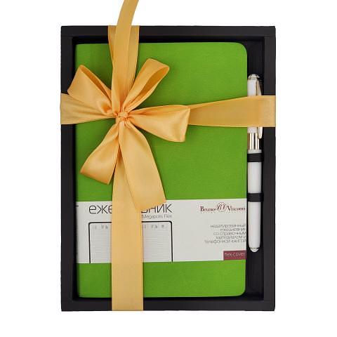 Ежедневник недатированный, А5+ручка, салатовый, MEGAPOLIS FLEX, Bruno Visconti 3-531/08-2 фото 1