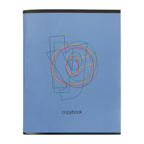 Тетрадь общая на скобе А5, 96 л., клетка, Шрифты, синий, SVT_961221_05, SVETOCH фото 1