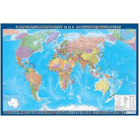 Карта Мира политическая, 1:34млн, 100х70см фото 1