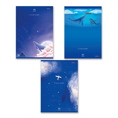 Тетрадь общая на скобе А4, 80 л., клетка, Магия ночи, 80ТСК4_3_2_1, SVETOCH фото 1