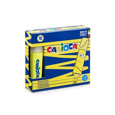 Маркер текстовый скошенный 2 мм, желтый, Carioca Memolight 42875/34 фото 1