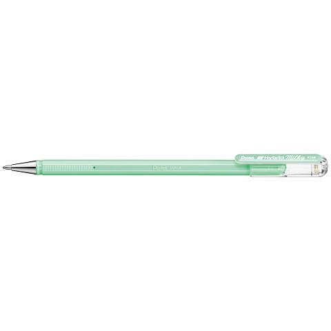 Ручка гелевая 0,8мм Hybrid Milky, пастельный салатовый, Pentel K108-PK фото 1