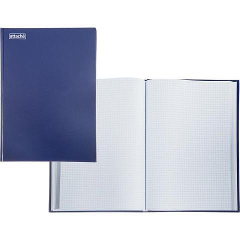Книга учета А4, 96 л., твердый переплет, клетка, синий, Attache фото 1