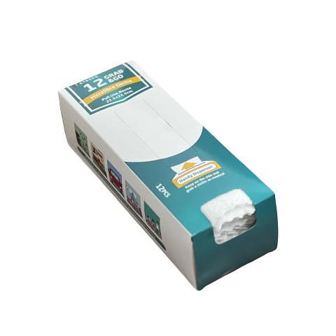 Салфетка вытяжная из микроволокна 22,5х22,5,12шт, белый фото 1