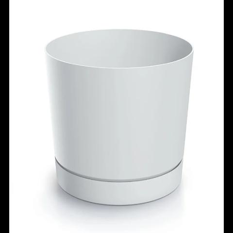 Горшок круглый с поддоном Tubo P DPOP |, белый (DPOP200) фото 1