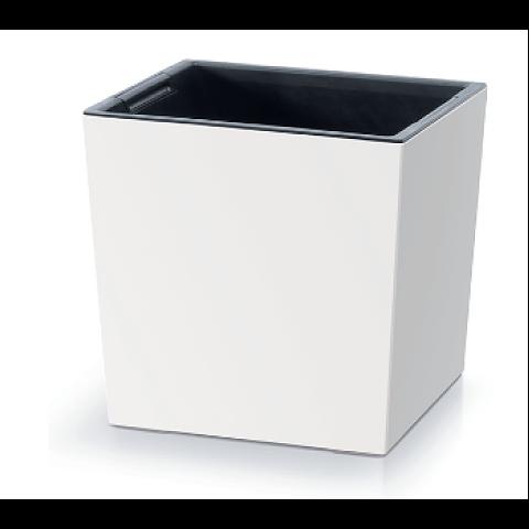 Горшок с внутренней вставкой Urbi Square Low DURS L I Prosperplast, белый (DURS240L) фото 1