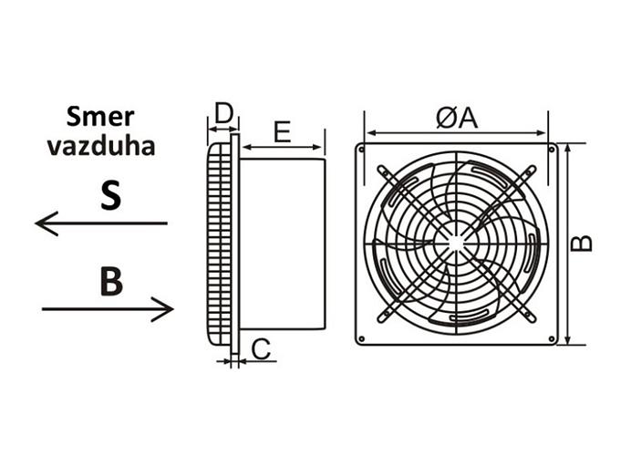 Вентилятор многофункциональный металлический настенный MF300Z-34B фото 2