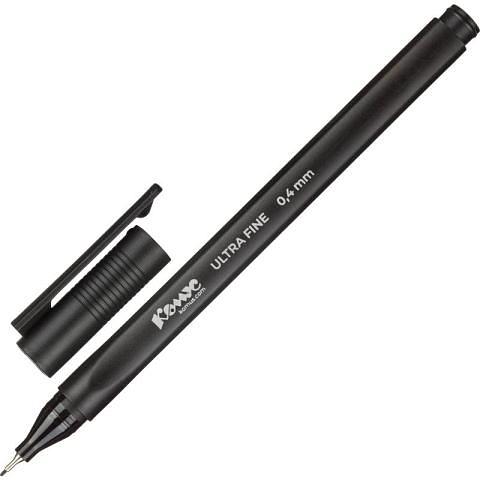 Ручка линер 0,4мм, черный, Комус Ultra Fine фото 1