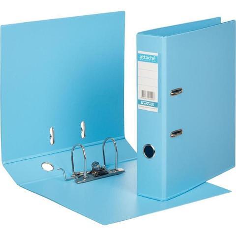 Папка-регистратор, А4, 70 мм, ПВХ/ПВХ, голубой, Attache Selection Strong Line фото 1