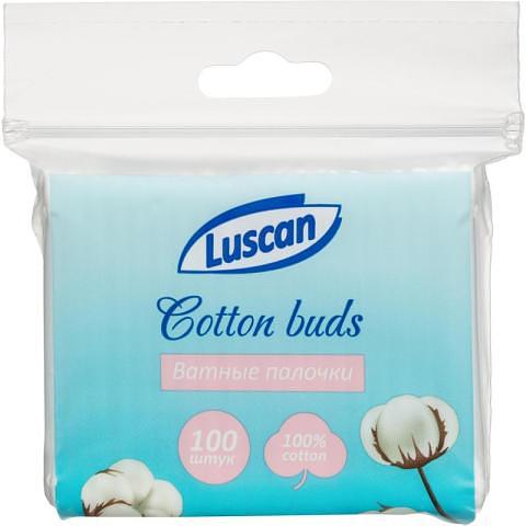 Ватные палочки 100 шт, в zip пакете, Luscan фото 1