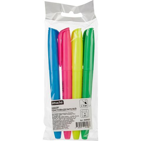 Набор маркеров текстовых, 1-3,9 мм, 4 цвета, Attache фото 1