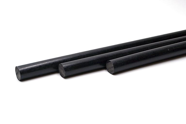 Полиацеталь черный стержень ПОМ-С Ф 20 мм (L=1000 мм, ~0,5 кг) фото 1