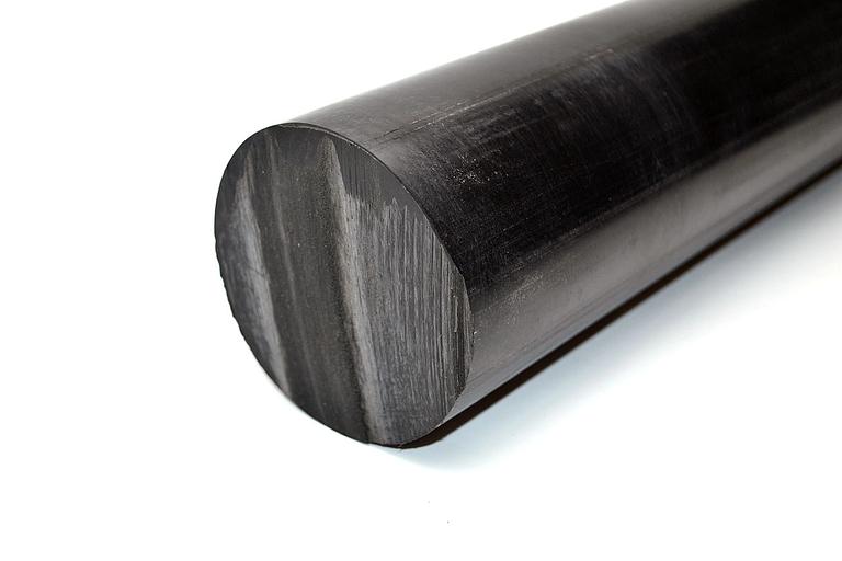 Полиацеталь черный стержень ПОМ-С Ф 90 мм (L=1000 мм, ~9,8 кг) фото 2