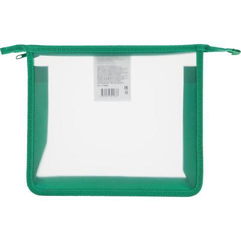 Папка для тетрадей на молнии А5, 240х205х40мм, зеленый, Комус Класс ПТ-750 фото 1