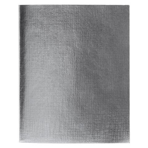 Бизнес-тетрадь на скобе А5, 96 л., клетка, серебро, Hatber Metallic (058962) фото 1