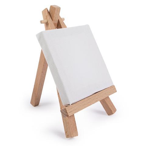 Набор: мини-мольберт бук 13 см, мини-холст 280 г/м2 7х7 см, VISTA-ARTISTA VEWS-01 фото 1