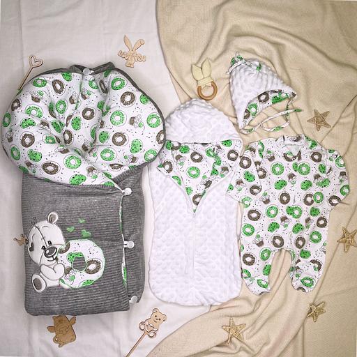 № 428 Комплект на выписку для новорожденного «Пончик» ОПТ фото 1