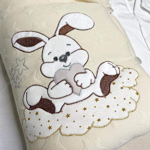 №411 Комплект на выписку для новорожденного «Зайка на облаке» ОПТ фото 3