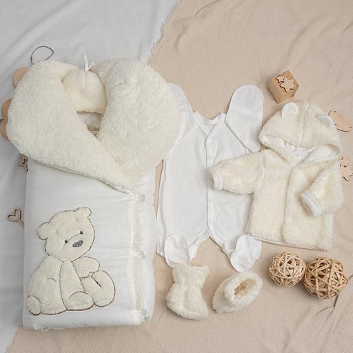 №343 Комплект на выписку «Baby Bear» молочный ОПТ фото 2